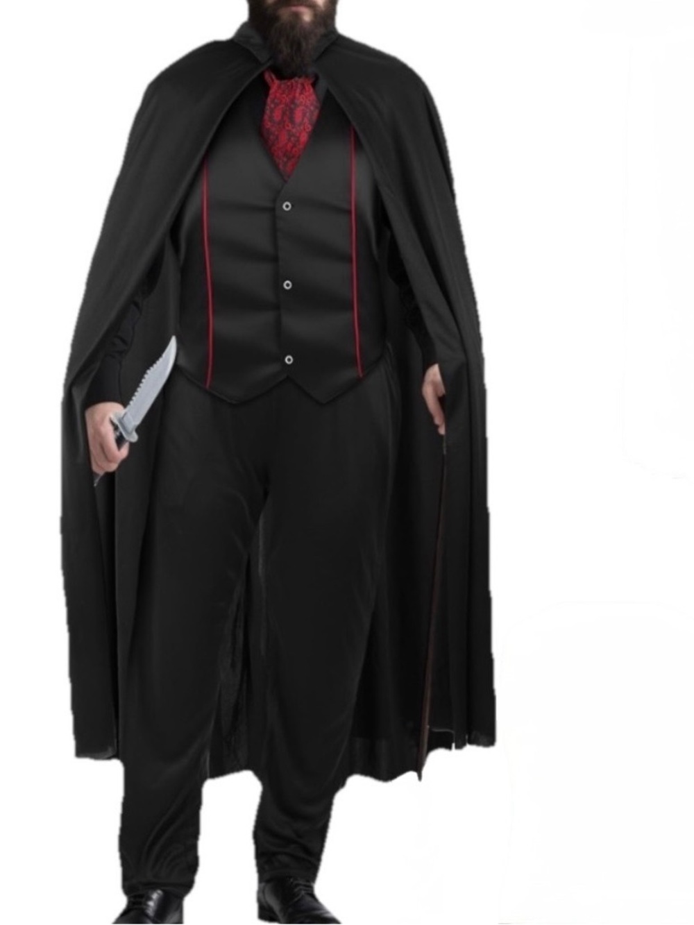 Vampire Costume Men’s XL Victorian Gothic Halloween Adult Outfit 5 Piece Set